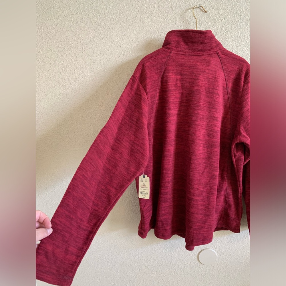ST JOHN'S BAY Fleece Quarter Zip Sweater NWT🌴 - Picture 5 of 6